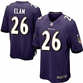 Nike Men & Women & Youth Ravens #26 Matt Elam Purple Team Color Game Jersey,baseball caps,new era cap wholesale,wholesale hats